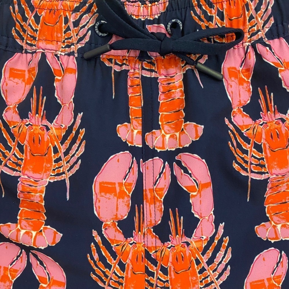 Vineyard Vines Men's Printed Chappy Trunks Lobster Navy 7"- S NWT - Picture 12 of 13